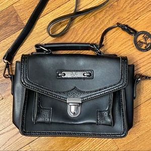 19V69 Milano Italia by Alessandro Versace Black Faux Leather Bag